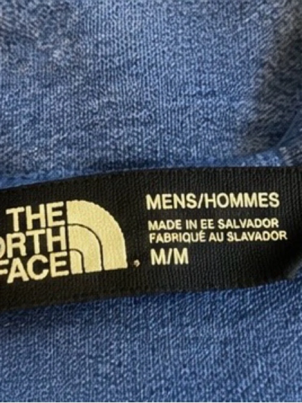 The North Face Men's Heathered Blue Quarter-Zip Pullover
